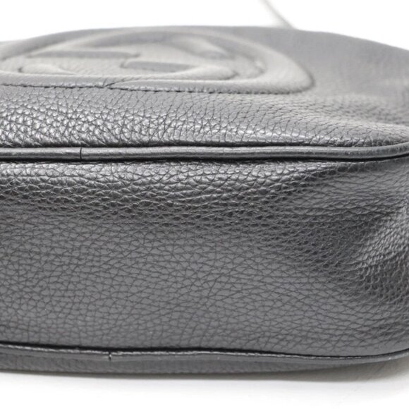 Gucci Pebbled Calfskin Small Soho Disco Bag - Black - Picture 10 of 16